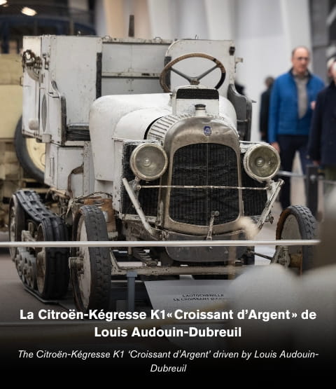 Image of Louis Audouin-Dubreuil's Citroën-Kégresse K1 ‘Croissant d'Argent’ with image description