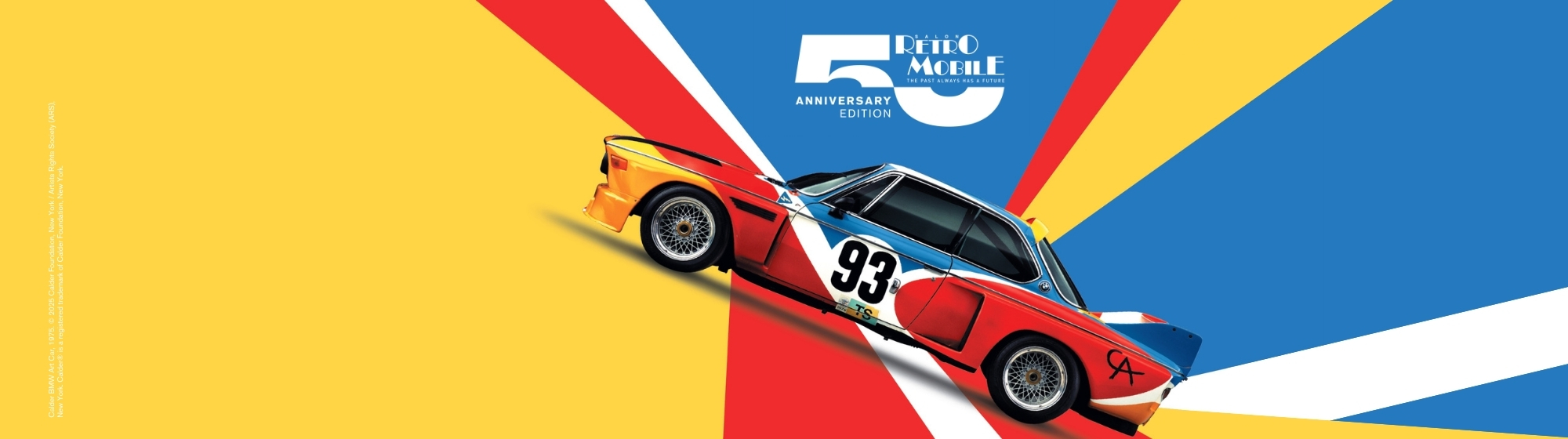 Web banner image of the Rétromobile 2026 poster with logo in English