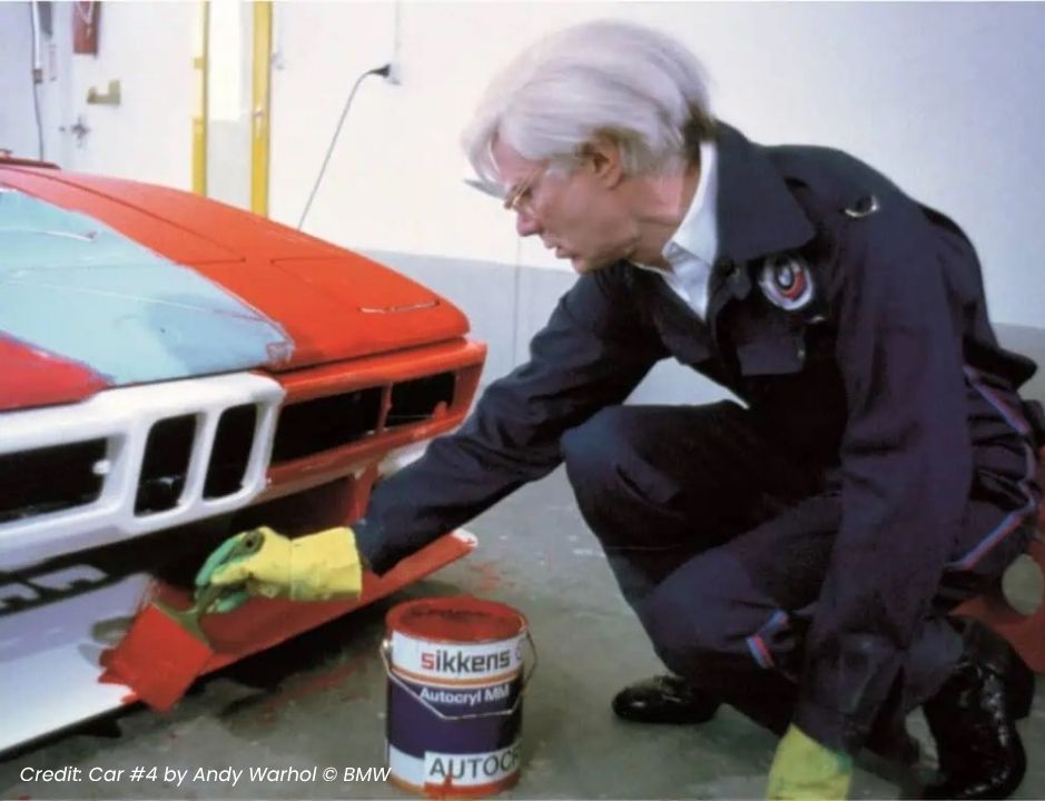 Andy Warhol paints the bmw