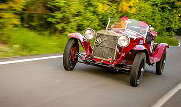 Voiture de collection Alfa Romeo 6C 1500 Super Sport présenté par FCA Heritage lors de Rétromobile