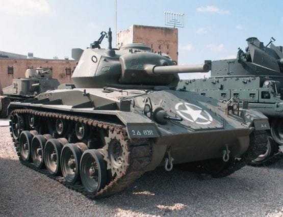 Vintage photograph of war tank Chaffe US RETROMOBILE 2024