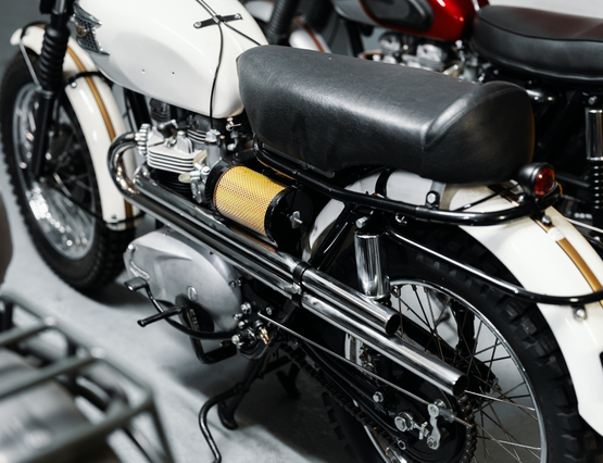 close-up of a motorcycle engine