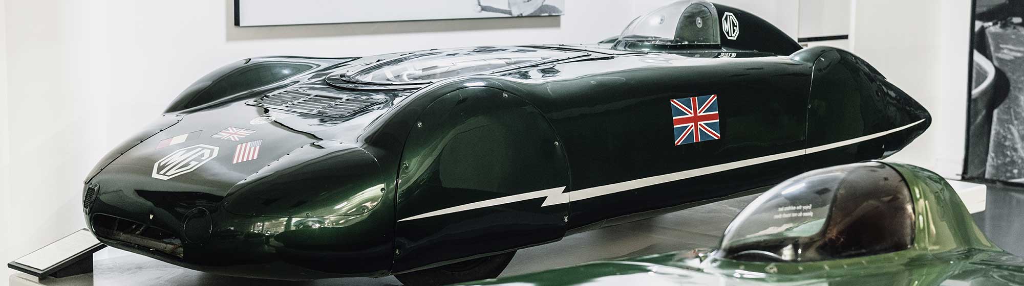 Photo of a green MG EX 181 from the British Motor Museum, which will be on display at Rétromobile 2024 to mark the 100th anniversary of the MG marque.