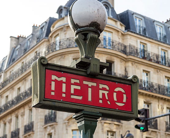 The Paris Metro sign