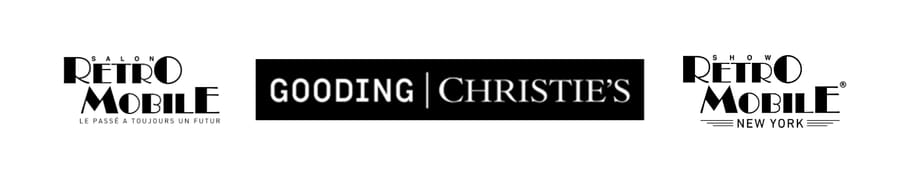 Bandeau avec logo Rétromobile et rétromobile New York et le logo Gooding Christies