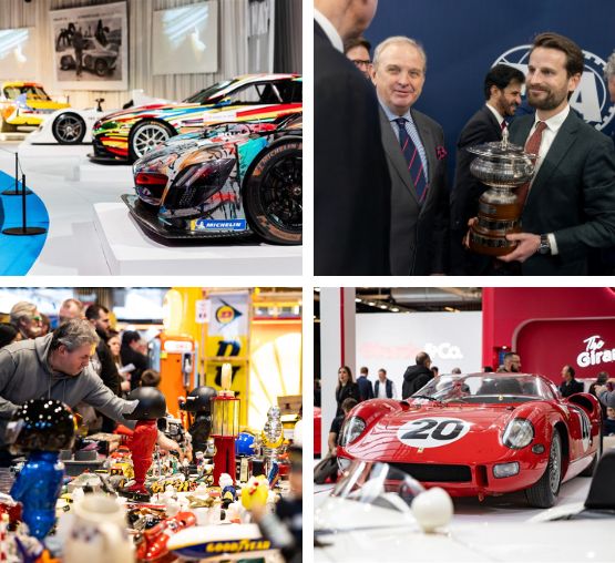 Artcars, FIA prize-giving, bourse de pièce and Ferrari at Rétromobile 2026