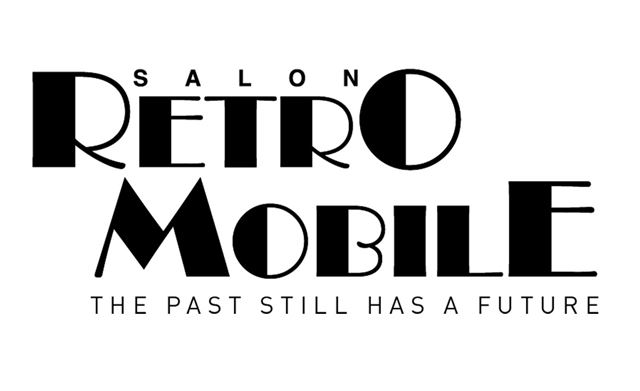 Black logo on transparent background for the Rétromobile show